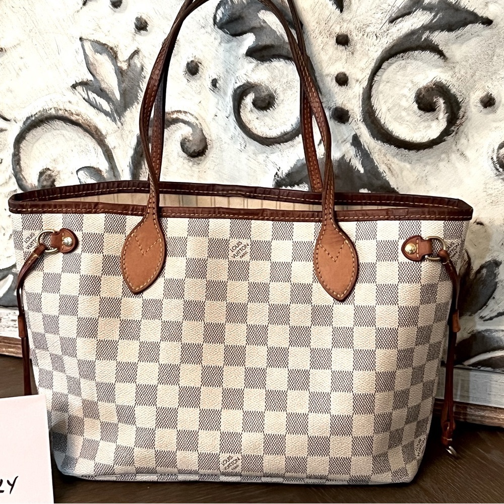 🌟🌟SOLD!🌟 Authentic Louis Vuitton Neverfull PM Damier Azur - Picture 1 of 16